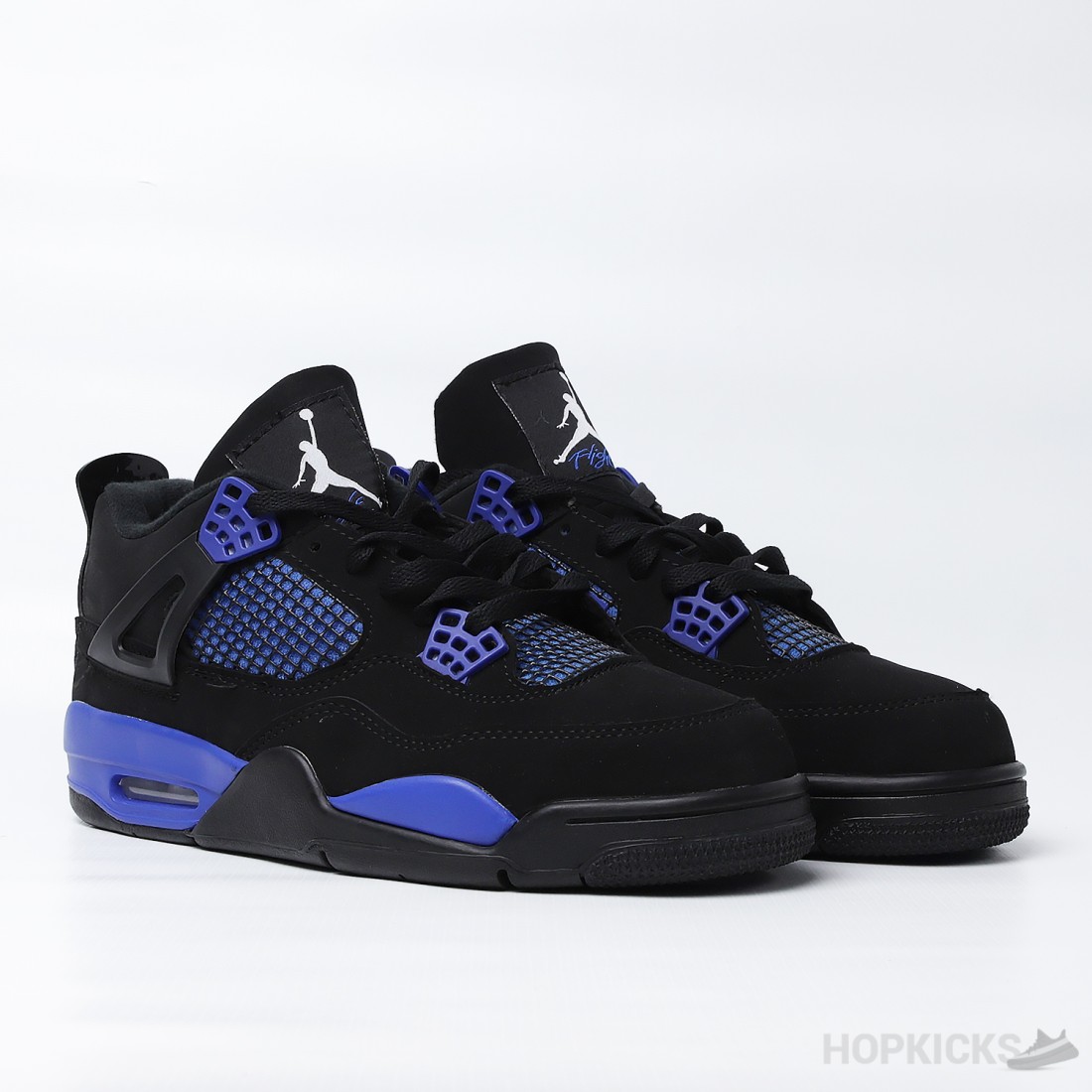 Jordan 4 black on sale blue